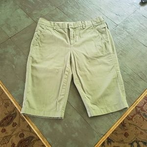 VInce Army Green Bermuda Shorts